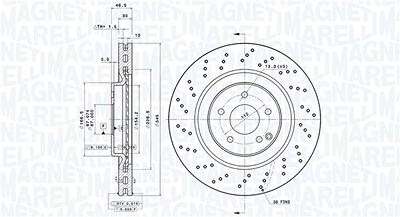 Magneti Marelli Bremsscheibe [Hersteller-Nr. 360406126001] für Mercedes-Benz von MAGNETI MARELLI