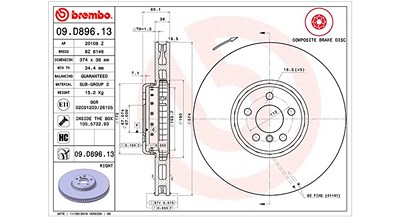 Magneti Marelli 1x Bremsscheibe [Hersteller-Nr. 360406134004] für BMW von MAGNETI MARELLI