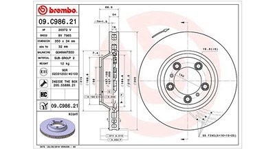 Magneti Marelli 1x Bremsscheibe [Hersteller-Nr. 360406166601] für Porsche von MAGNETI MARELLI