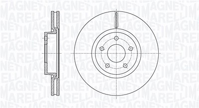 Magneti Marelli Bremsscheibe [Hersteller-Nr. 361302040116] für Ford von MAGNETI MARELLI