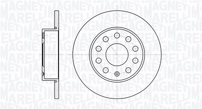 Magneti Marelli Bremsscheibe [Hersteller-Nr. 361302040117] für Audi, Seat, Skoda, VW von MAGNETI MARELLI