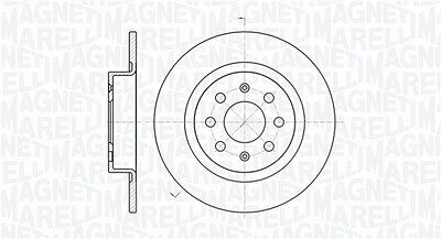 Magneti Marelli Bremsscheibe [Hersteller-Nr. 361302040119] für Abarth, Fiat, Opel, Vauxhall von MAGNETI MARELLI