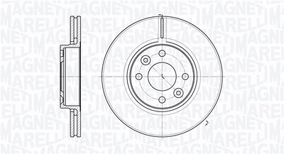 Magneti Marelli Bremsscheibe [Hersteller-Nr. 361302040162] für Dacia, Lada, Nissan, Renault von MAGNETI MARELLI