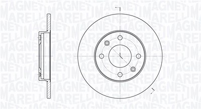 Magneti Marelli Bremsscheibe [Hersteller-Nr. 361302040189] für Citroën, Peugeot von MAGNETI MARELLI