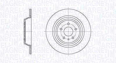 Magneti Marelli 1x Bremsscheibe [Hersteller-Nr. 361302040654] für Ford von MAGNETI MARELLI