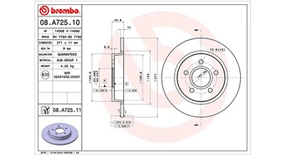 Magneti Marelli Bremsscheibe Hinterachse Voll [Hersteller-Nr. 360406095500] für Ford von MAGNETI MARELLI