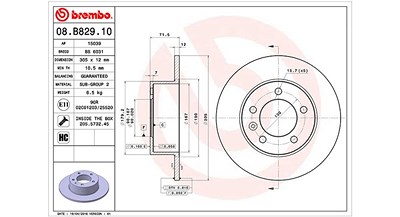 Magneti Marelli Bremsscheibe Hinterachse Voll [Hersteller-Nr. 360406106500] für Nissan, Opel, Renault, Vauxhall von MAGNETI MARELLI