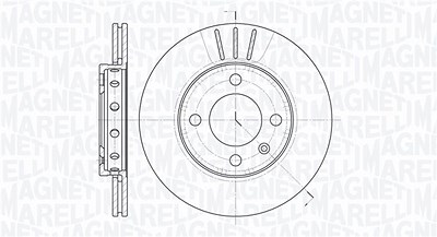 Magneti Marelli Bremsscheibe Vorderachse Belüftet [Hersteller-Nr. 361302040224] für Seat, VW von MAGNETI MARELLI