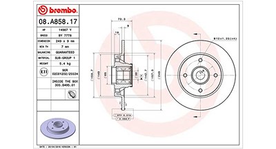 Magneti Marelli Bremsscheibe mit Radlager mit ABS-Ring Hinterachse [Hersteller-Nr. 360406107900] für Citroën, Ds, Peugeot von MAGNETI MARELLI