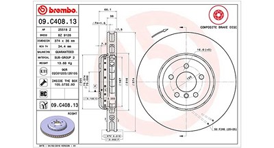 Magneti Marelli Bremsscheibe vorne rechts [Hersteller-Nr. 360406131204] für BMW von MAGNETI MARELLI