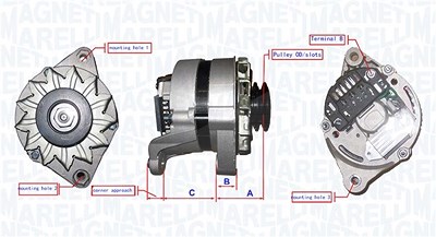 Magneti Marelli Generator [Hersteller-Nr. 063730822010] für Fiat von MAGNETI MARELLI