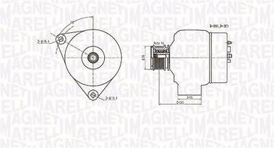 Magneti Marelli Generator [Hersteller-Nr. 063731209010] für Mercedes-Benz von MAGNETI MARELLI