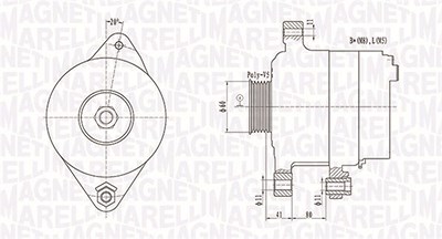 Magneti Marelli Generator [Hersteller-Nr. 063731258010] für Fiat von MAGNETI MARELLI