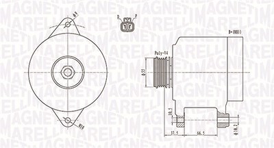 Magneti Marelli Generator [Hersteller-Nr. 063731283010] für Mazda von MAGNETI MARELLI