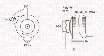 Magneti Marelli Generator [Hersteller-Nr. 063731299010] für Mercedes-Benz von MAGNETI MARELLI