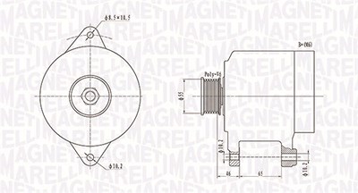 Magneti Marelli Generator [Hersteller-Nr. 063731306010] für Renault von MAGNETI MARELLI