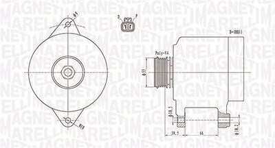 Magneti Marelli Generator [Hersteller-Nr. 063731409010] für Mazda von MAGNETI MARELLI