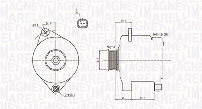 Magneti Marelli Generator [Hersteller-Nr. 063731444010] für Renault von MAGNETI MARELLI