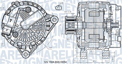 Magneti Marelli Generator [Hersteller-Nr. 063731472410] für Volvo, Mazda, Ford von MAGNETI MARELLI