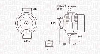 Magneti Marelli Generator [Hersteller-Nr. 063731484010] für Dacia, Renault von MAGNETI MARELLI