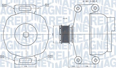 Magneti Marelli Generator [Hersteller-Nr. 063731489010] für Mercedes-Benz von MAGNETI MARELLI