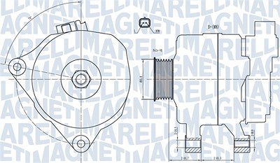 Magneti Marelli Generator [Hersteller-Nr. 063731499010] für Citroën, Fiat, Peugeot von MAGNETI MARELLI