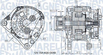 Magneti Marelli Generator [Hersteller-Nr. 063731502010] für Audi, Seat, Skoda, VW von MAGNETI MARELLI