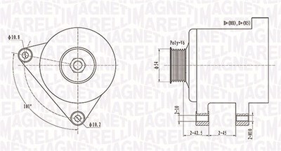 Magneti Marelli Generator [Hersteller-Nr. 063731509010] für Citroën, Fiat, Peugeot von MAGNETI MARELLI