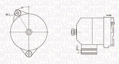 Magneti Marelli Generator [Hersteller-Nr. 063731586010] für Seat, Skoda von MAGNETI MARELLI