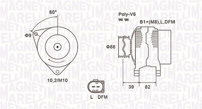 Magneti Marelli Generator [Hersteller-Nr. 063731588010] für Audi, VW von MAGNETI MARELLI