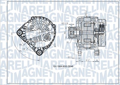 Magneti Marelli Generator [Hersteller-Nr. 063731618410] für Renault von MAGNETI MARELLI