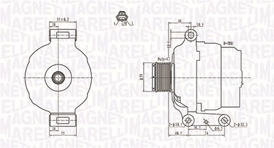 Magneti Marelli Generator [Hersteller-Nr. 063731639010] für Ford von MAGNETI MARELLI