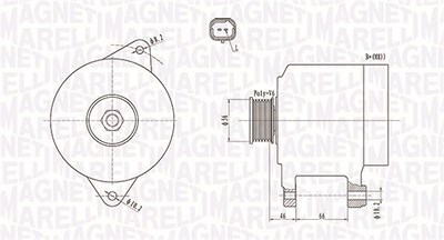 Magneti Marelli Generator [Hersteller-Nr. 063731653010] für Renault von MAGNETI MARELLI