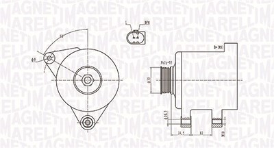 Magneti Marelli Generator [Hersteller-Nr. 063731664010] für Audi, Skoda, VW von MAGNETI MARELLI