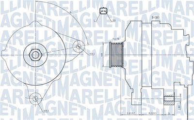 Magneti Marelli Generator [Hersteller-Nr. 063731665010] für Citroën, Peugeot von MAGNETI MARELLI