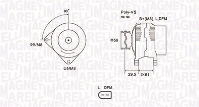 Magneti Marelli Generator [Hersteller-Nr. 063731678010] für Audi, VW von MAGNETI MARELLI