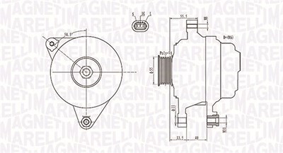 Magneti Marelli Generator [Hersteller-Nr. 063731703010] für Toyota von MAGNETI MARELLI