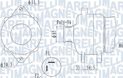 Magneti Marelli Generator [Hersteller-Nr. 063731706010] für Chrysler von MAGNETI MARELLI