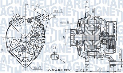 Magneti Marelli Generator [Hersteller-Nr. 063731725010] für Nissan von MAGNETI MARELLI