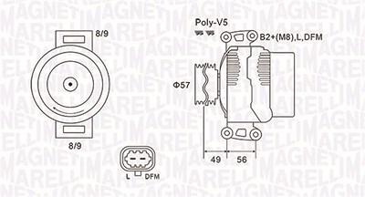 Magneti Marelli Generator [Hersteller-Nr. 063731740010] für Opel von MAGNETI MARELLI