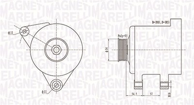 Magneti Marelli Generator [Hersteller-Nr. 063731747010] für Opel von MAGNETI MARELLI