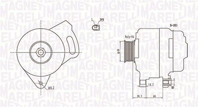 Magneti Marelli Generator [Hersteller-Nr. 063731750010] für VW von MAGNETI MARELLI