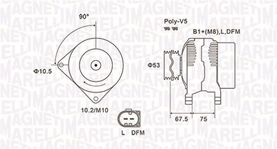 Magneti Marelli Generator [Hersteller-Nr. 063731756010] für BMW von MAGNETI MARELLI