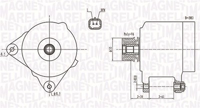 Magneti Marelli Generator [Hersteller-Nr. 063731762010] für Dacia, Nissan, Renault von MAGNETI MARELLI