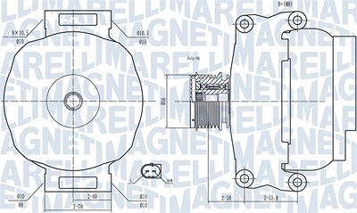 Magneti Marelli Generator [Hersteller-Nr. 063731769010] für Audi von MAGNETI MARELLI