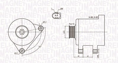 Magneti Marelli Generator [Hersteller-Nr. 063731782010] für Audi, Skoda, Seat, VW von MAGNETI MARELLI