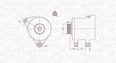 Magneti Marelli Generator [Hersteller-Nr. 063731789010] für Hyundai, Kia von MAGNETI MARELLI