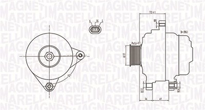 Magneti Marelli Generator [Hersteller-Nr. 063731792010] für Toyota von MAGNETI MARELLI