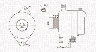 Magneti Marelli Generator [Hersteller-Nr. 063731800010] für Toyota von MAGNETI MARELLI