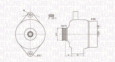 Magneti Marelli Generator [Hersteller-Nr. 063731803010] für Suzuki von MAGNETI MARELLI